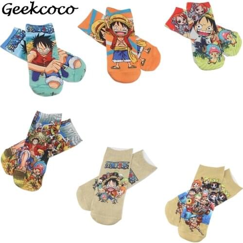 J1682 Fashion Anime Men Funny Socks Women Personality Anime Socks Cartoon High Quality Kawaii Pattern Kids Sock