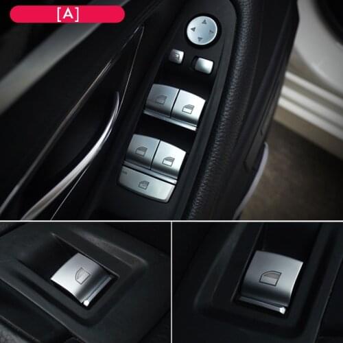 Window Glass Lifting Buttons Sequins decoration for BMW 1/2/3/5/6/7 series 5GT X1X3X4X5X6 Chrome ABS Door Armrest Trim decals