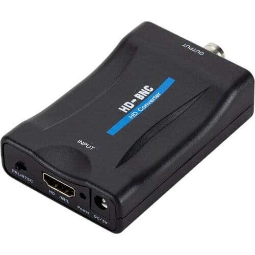 HD To BNC Composite Audio Video Converter PAL NTSC 1080P HDMI-compatible Adapter for PS4 PS5 Laptop PC To BNC TV Monitor Display