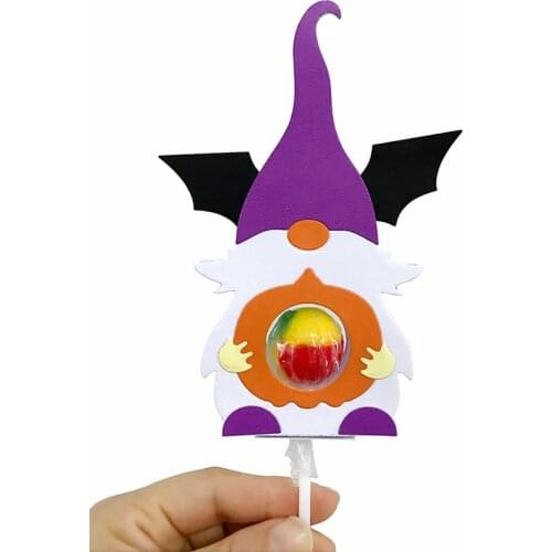 TOP EXPRESSION Halloween Gnome Lollipop Holder Box Metal Cutting Dies Stencil DIY Scrapbooking Cards Decorative Craft Embossing