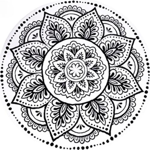 Fashion Geometric Creative Bohemian Round Cashmere Carpet Anti-slip Mat Absorbent Floor Mat European Bedroom Floor Mat