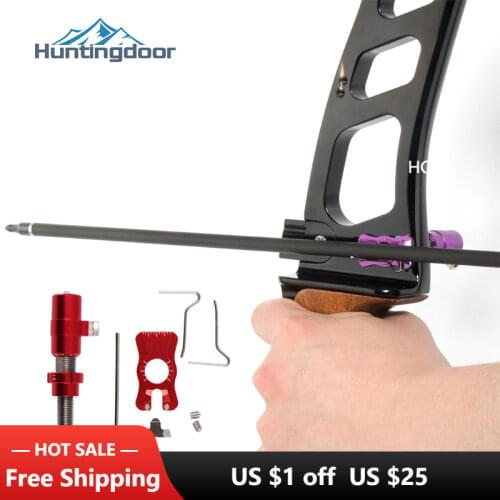 Toparchery Arrow Rest Hunting Accessory Recurve Bow Magnetic Arrow Rest Aluminum Alloy Left/Right Hands Outdoor Shooting