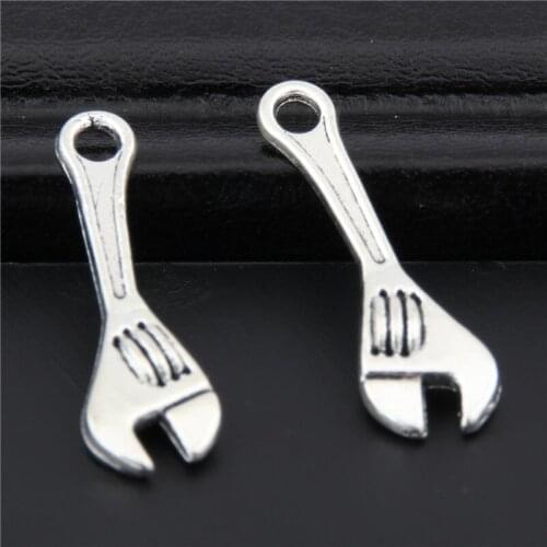 50pcs Alloy Tool Charms Wrench Shape Charms For Worker A2897