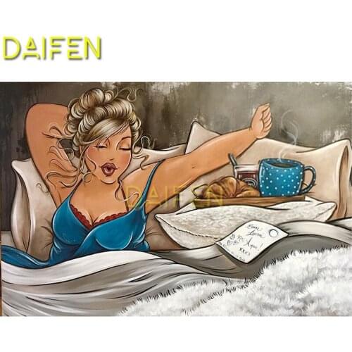 Full Square Diamond embroidery bedroom fat girl cup hot coffer Full Round Diamond painting Cross stitch DIY 3D Diamond mosaic