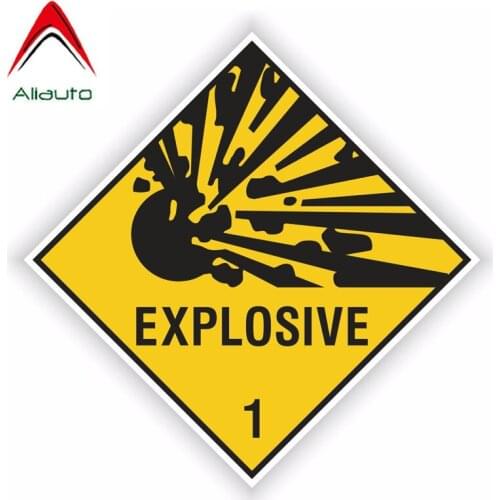 Aliauto Personality Warning Car Sticker Explosive Body Window Waterproof Sunscreen Reflective Decal Accessories,11cm*11cm