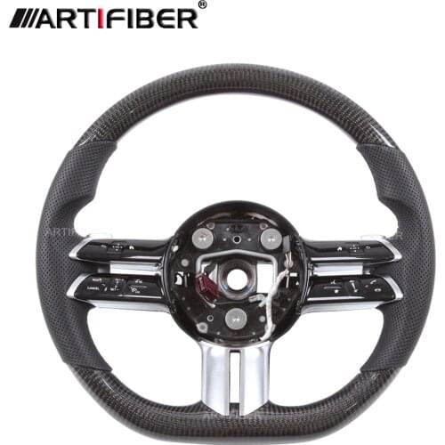 Race Display Carbon Fiber Steering Wheel for Mercedes Benz GLE53 C63 E63 GT63 S63 GLC63 G63 GLS63 GLE63 SL63 CLS63 W177 W205
