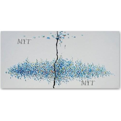 Modern Living Room Decorative Palette Knife Thick Acrylic Abstract Oil Painting No Frame Wall Hanging Art 1 Panel Set As Gift