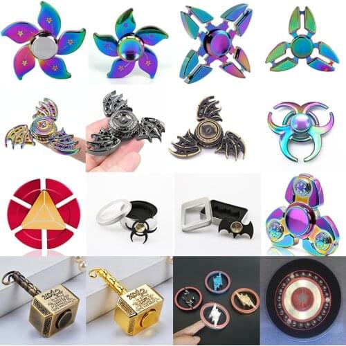 Fidget Spinner Rainbow Metal Hand Spinner Fingertip Gyroscope Crab Feet Bauhinia Adult Child Decompression Toys