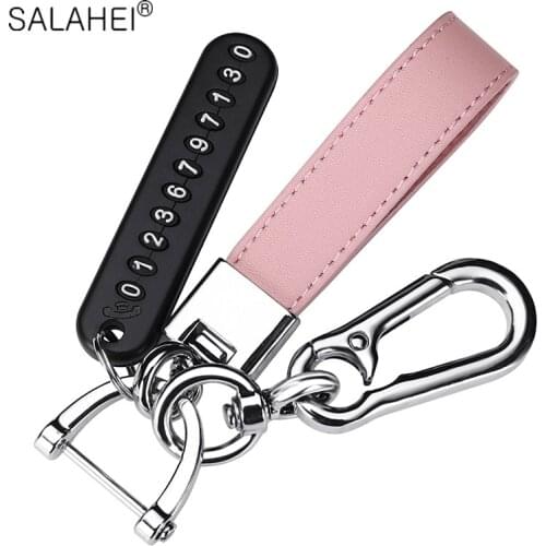 High quality Metal Car Keychain Plate Key Ring Auto Vehicle Key Chain AccessoriesPhone Number Card Keyring Phone Number