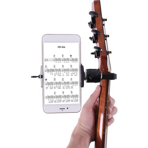 Guitar Head Clip Mobile Phone Holder Live Broadcast Bracket Stand Clamp for Mobile Phones Support Holder Mount