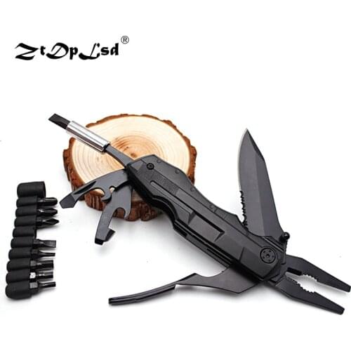 ZtDpLsd Multi-function Pliers Telescopic Multipurpose Combination Tool Outdoor Emergency Camp Portable Survival Knife Wrench