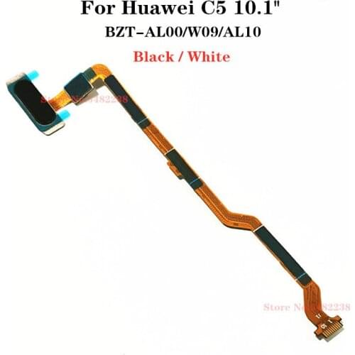 100% Original For Huawei C5 BZT-AL00 W09 AL10 AL00 10.1" Home Button Fingerprint Sensor Scanner Return Unlock Key Flex Cable