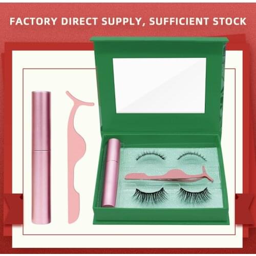 2 Pairs Magnetic Eyelashes Magnet Eyeliner Tweezer False Eyelash Makeup Waterproof Long Lasting Natural Cosmetic Set Tool TSLM1