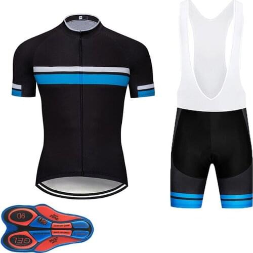 2021 Black bike Cycling Jersey Bike Top Jersey Ropa Ciclismo 9D GEL PAD Quick Dry Racing Team Bicycling Maillots Culotte