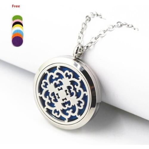 30mm Twist Silver Stainless Steel Aromatherapy Lockets Pendant Round Screw Perfume Essentil Oil Diffuser Locket Necklace Jewelry
