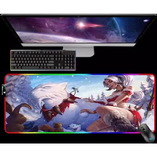 Sexy Girl Gaming Accessories Pad Mouse Mat Mousepad Rgb Keyboard Mause Pad Anime Mouse Mats Xxl Computer Desk Pc Gamer Diy Mice