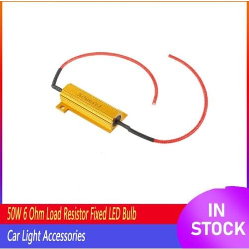 Car Resistor Canbus 50W 6 Ohm Load Resistor Fixed LED Bulb Fast Super Flicker Turn Signal Blink Anti-Strobe 2pcs/set