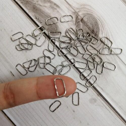 Camal 100pcs 6x12mm Chrome Color D shaped 304 Stainless Rings Pins Hooks Connectors Crystal Beads Prisms Chandelier Lamp Parts