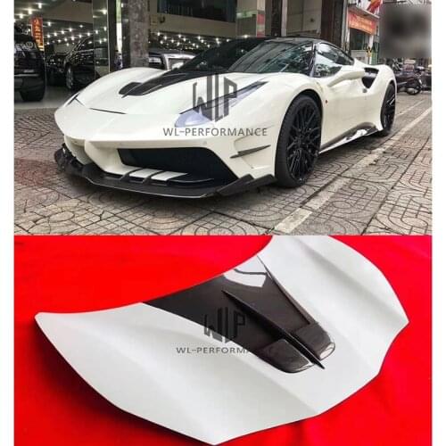 488 Eengine hood Bonnets hood covers Car styling High quality Carbon fiber For Ferrari 488 Car body kit