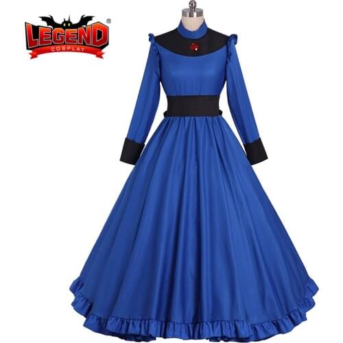 Spirited Away Yubaba Cosplay Costume Blue Dress Custom made All Size Full set Halloween costume