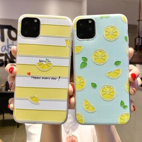 Matte Soft TPU Silicone Phone Case For iphone 11 Pro Case For iphone 7 8 6 6s plus XR X Xs max 11 Pro Max Cute Fruit Back Cover