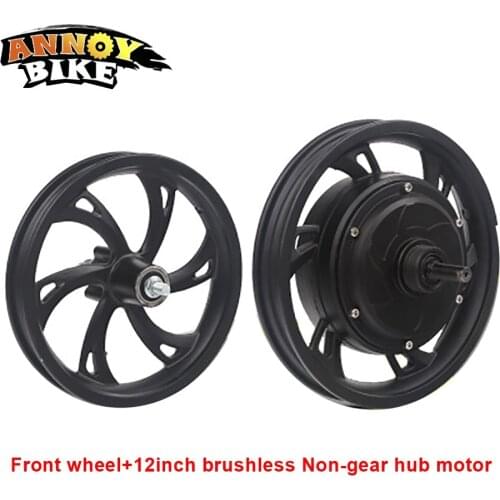 Electric bicycle motor wheel 12inch 36V/48v 250w Brushless Non-Gear Hub Motor With Front Wheel Kits For Electric Folding Bicycle