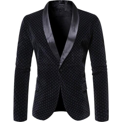 Mens Shawl Collar Suit Blazer Jacket 2020 Brand New One Button Blazer Men Business Formal Dress Blazer Wedding Costume Homme 3XL