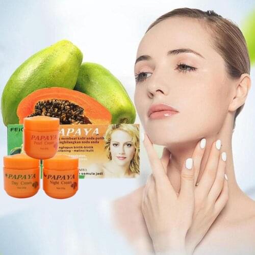 New Papaya Whitening Cream For Face Anti Freckle Day For Skin Provide Cream Night Smooth Moisture Care Moisturizing Pearl Q7Y1