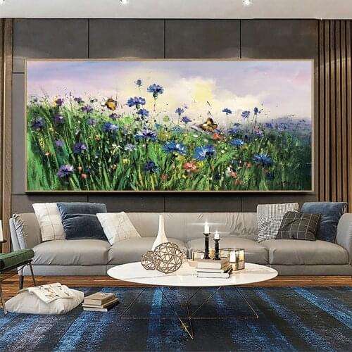 Handmade 3D Knife Flower Oil Painting Abstract Canvas Painting Hand Painted Thick Oil Painting Wlall Art Home Decoration Picture