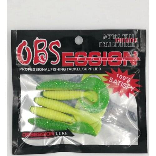 Obsession Soft Fishing Lure Soft Fishing Bait Wobblers Big Tail L3119 6.5cm/3.6g 5pcs/bag Tackle