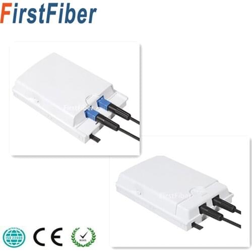 Fiber socket ODN FTTH 2 cores fiber Termination Box 2 ports fiber cable/connector Protection box 2 channels Splitter Box