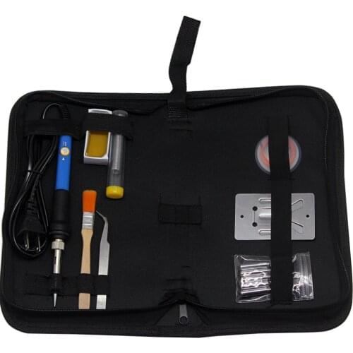 AideTek 60W 12-in-1 adjustable Welder Soldering Iron head Desolder CarryBag SPB1