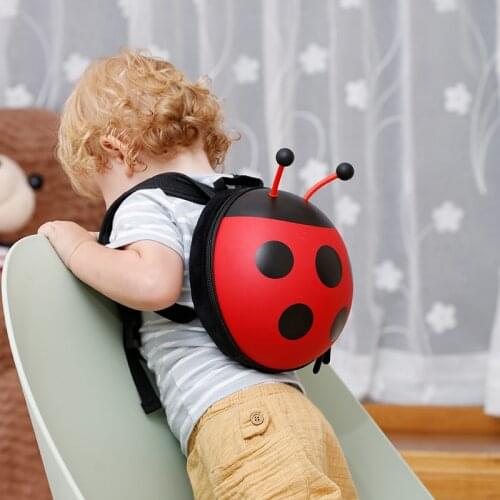 Cute Ladybug Baby Safety Harness Backpack Mini Toddler Anti-Lost Bag Children Comfortable Bags School Safety Bag Walking Toddler