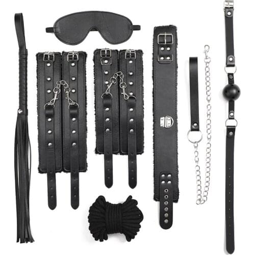 Sex Games Exotic Sex Products For Adults Games Sex Furniture Bondage Set BDSM Kits Handcuffs Sex Toys Whip Gag Accessories