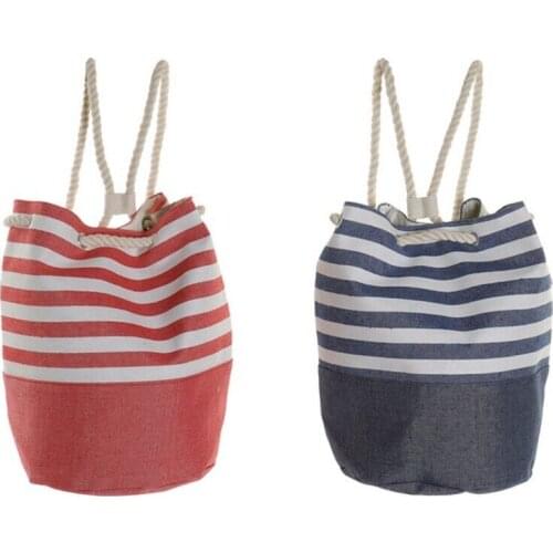 Bag DKD Home Decor Blue Red Stripes (2 pcs)