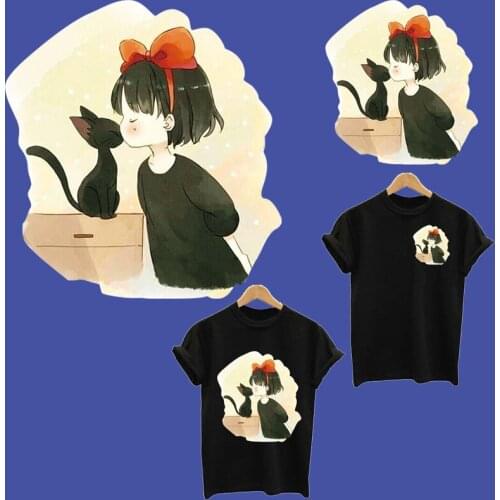 Girls thermo stripes stickers on clothes iron on transfers for clothing heat transfer patches application of one applique tops