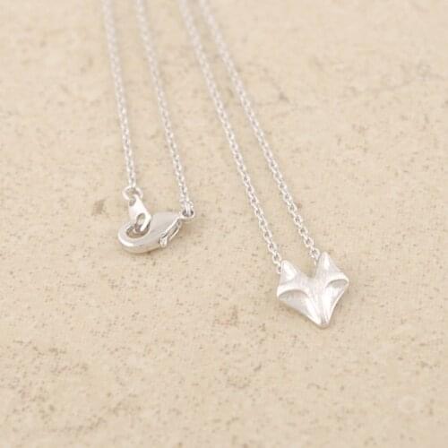 Trendy women necklace Gold and Silver Fox pendant Necklace beautiful christmas gift