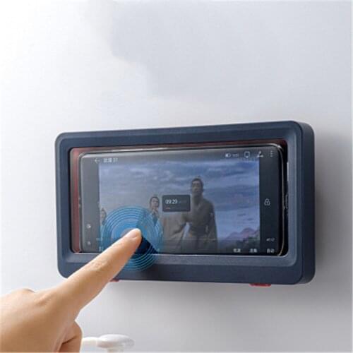 Waterproof Mobile Phone Holder for Bathroom Wall Hanging Touch Screen Water Proof Phone Bag Kitchen Toilet Phone Storage Case