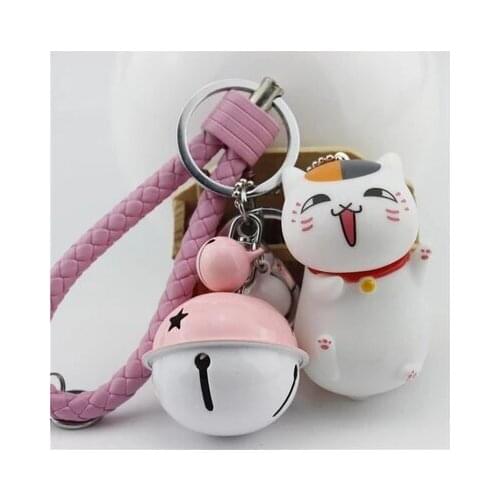 Japanese Anime Natsume yuujinchou monster contact book cardigan cat teacher keychain key bag charm pendant hang chain keychain