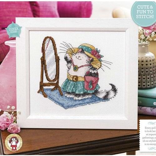 Gold Collection Lovely Counted Cross Stitch Kit Fashion Elegant Elegance Jewel Jewelry Cat Kitten Kitty Shopping Coyer Star