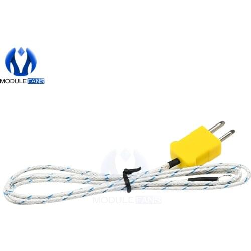 100CM K Type Thermocouple Temperature Sensor Probe Cable Line for Temperature Controller Thermostat Thermometer