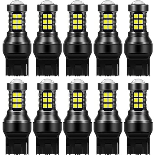 10X 7440 7443 W21W WY21W T20 3157 P21W LED Bulb BAU15S PY21W BA15S P21/5W Car Lights Amber Yellow Red Brake Lights Reverse Lamp