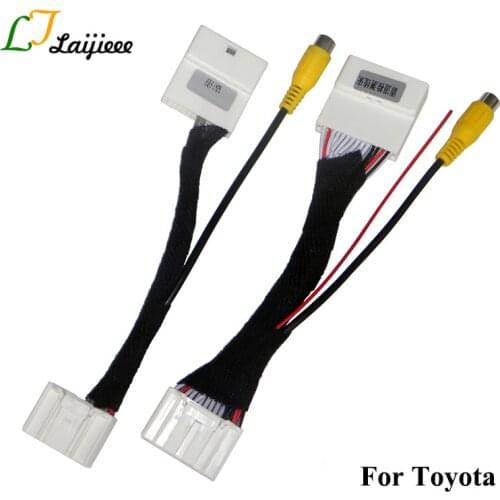 28 Pins Front Backup Camera & 24 Pin Rear Camera Adapter cable For Toyota Land Cruiser Prado Highlander Avalon Prius OEM Monitor