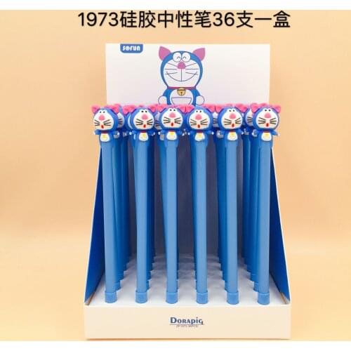 36pcs Creative Stationery Student Pen Jingle cat Gel Pen 0.5mm Full Needle Black Ink Pen School Supplies Office Supplies