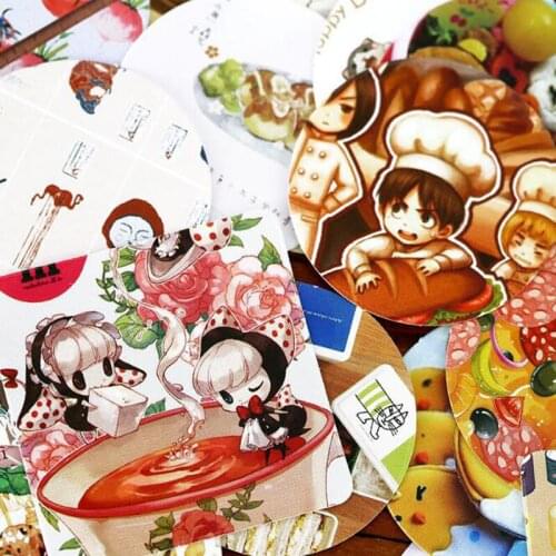 46pcs Cute Sticker Japanese Cuisine Pattern Bullet Journal Scrapbook Album Item Decoration DIY Office School Supplies Stationery