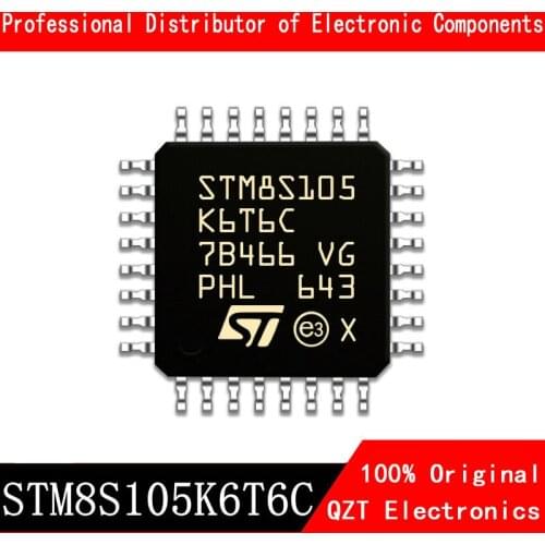 5pcs/lot new original STM8S105K6T6C STM8S105 LQFP32 microcontroller MCU In Stock