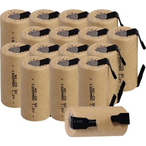 Lowest price 16 piece SC battery 1.2v batteries rechargeable 1300mAh nicd battery for power tools akkumulator