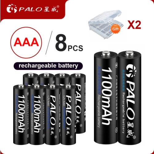 PALO 4-24pcs 1.2v NIMH AAA Battery 3A 1100MAH AAA Rechargeable Battery aaa ni-mh batteries battery rechargea for flashlight toys