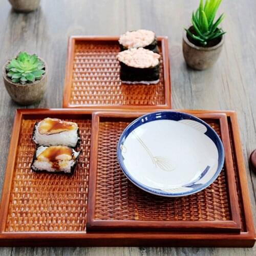 Bamboo tea tray solid bamboo tea board kung fu tea tools for cup teapot crafts tray environment nature