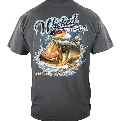 Large Mouth Bass with Popper Fishing T-Shirt Summer Cotton Short Sleeve O-Neck Mens T Shirt New S-3XL